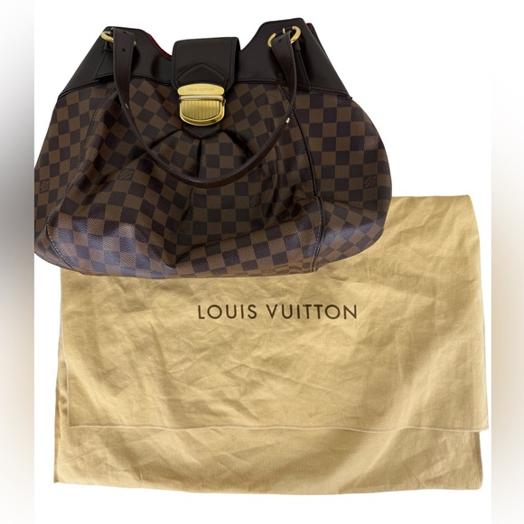 LOUIS VUITTON DAMIER EBENE SISTINA GM SHOULDER HANDBAG - Picture 10 of 10